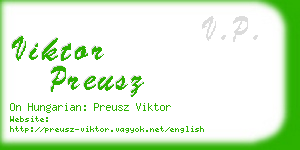 viktor preusz business card